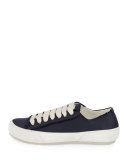 Parson Satin Low-Top Lace-Up Sneaker, Midnight