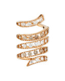 18k Rose Gold Coiled Diamond Flex Ring 