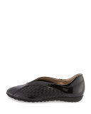Barabel Woven Leather Sneaker, Black