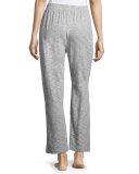 Cotton-Blend Flare Lounge Pants, Light Gray