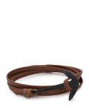 Hook Leather Bracelet, Brown