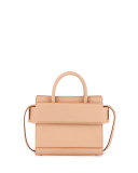 Horizon Mini Leather Satchel Bag, Beige Pink