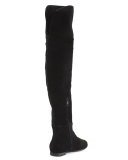 Harmonee Suede Over-the-Knee Boot, Black