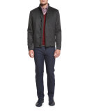 Five-Pocket Dark-Wash Stretch-Denim Jeans, Navy