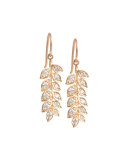 Small Vine Earrings with Diamonds