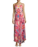 The Love Her Madly Silk Paisley Maxi Dress, Pink