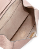 Drew Small Chain Saddle Bag, Cement Pink
