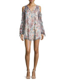 The Flowers in the Sun Floral Silk Dress, Multicolor