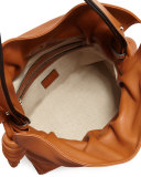 Flamenco Small Knot Bucket Bag, Tan