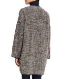 Katya Reversible Cocoon Coat, Femme Pink Multi