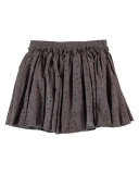 Bitten Smocked Eyelet Skirt, Pavement, Size 2-12