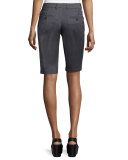 Side-Buckle Bermuda Shorts