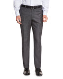 Flat-Front Trousers, Charcoal