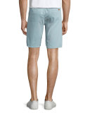 Flat-Front Trouser Shorts, Turquoise