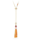 Mustique Pink Opal & Citrine Tassel Necklace