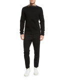 Zipper-Shoulder Sweatshirt