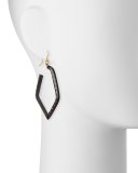 Awali Studded Dark Horn Hoop Earrings