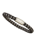 Bedeg Men's Nylon Cord Bracelet, Black