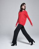 Long-Sleeve Wool-Cashmere Tunic 