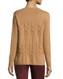 Cable-Knit Cashmere Crewneck Sweater