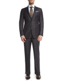 Trofeo Plaid Two-Piece Suit, Gray