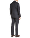 Trofeo Box-Check Two-Piece Suit, Charcoal/Navy