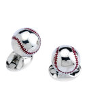Sterling Silver Baseball Cuff Links