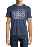 Faded Block Star Graphic T-Shirt, Blue