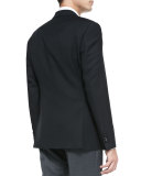 Basic Wool Two-Button Jacket, Black