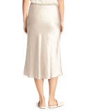 Satin Bias-Cut Slip Skirt