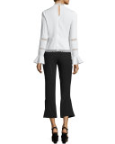 High-Waist Cropped Flare Pants