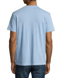 V-Neck Short-Sleeve T-Shirt, Light Blue