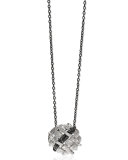 SS PENDANT W/BLACK DIAMOND