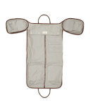 Roll-Up Leather Garment Bag, Brown