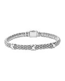 Silver X Rope Bracelet, 6mm