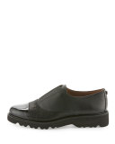 Cloud Cap-Toe Leather Oxford, Black
