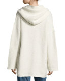 Oversized Open-Front Hooded Cardigan