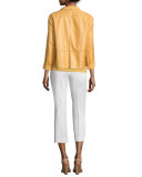 Scoop-Neck Cotton Knit Shell, Chamomile  