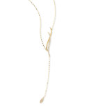 14K Expose Wavelength Lariat Necklace with Diamonds