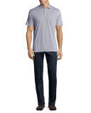 Pin-Dot Polo Shirt, Barchetta Blue
