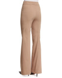 Georgia Flare-Leg Pants, Camel
