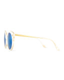 Palm Beach Cat-Eye Sunglasses, Cream