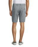 Matthew Straight-Leg Shorts, Black