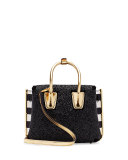 Milla Special Embellished Mini Tote Bag, Black