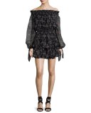 Lou Off-the-Shoulder Dress, Black