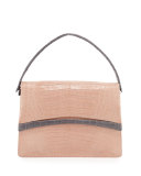 Crocodile Flap Shoulder Bag
