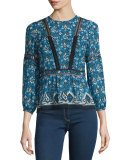 High-Waist Flared Denim Pants