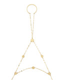 14-Karat Yellow Gold Disc Lariat Hand Chain