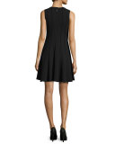 Diamond-Texture Sleeveless Dress