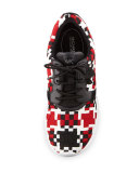 Amanda Woven Trainer Sneaker, Crimson/Black